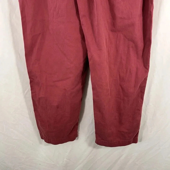 Coldwater Creek Pants Women's 10 Solid Red Button Zip High Rise Cotton Blend - Picture 8 of 8